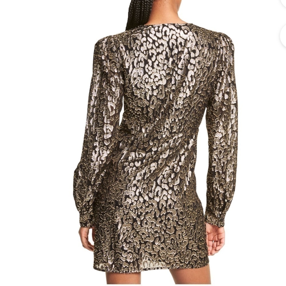 MICHAEL MICHAEL KORS Metallic Leopard Clip Jacquard Dress - Picture 2 of 8